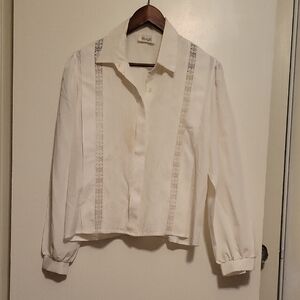Classic White Button-Up Blouse
